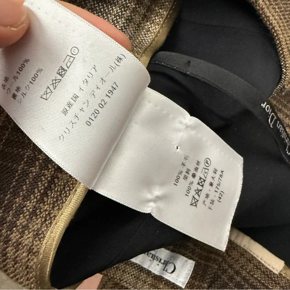 Christian Dior Tartan Wool Plaid Wide Leg Pants - Picture 11 of 12